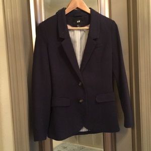 H&M Navy Blazer with elbow patch